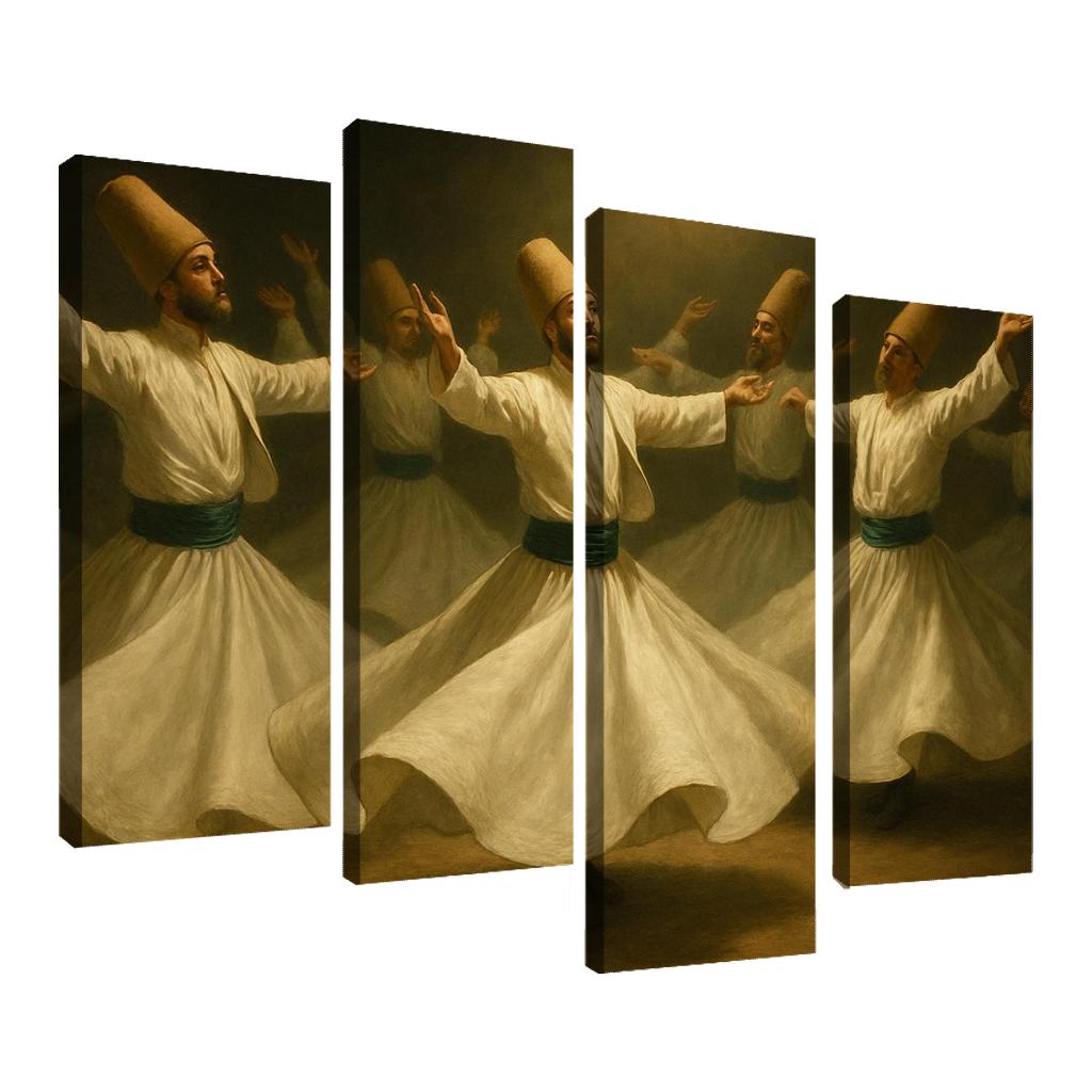 Whirling Echoes Of Sufi Devotion framed paintings