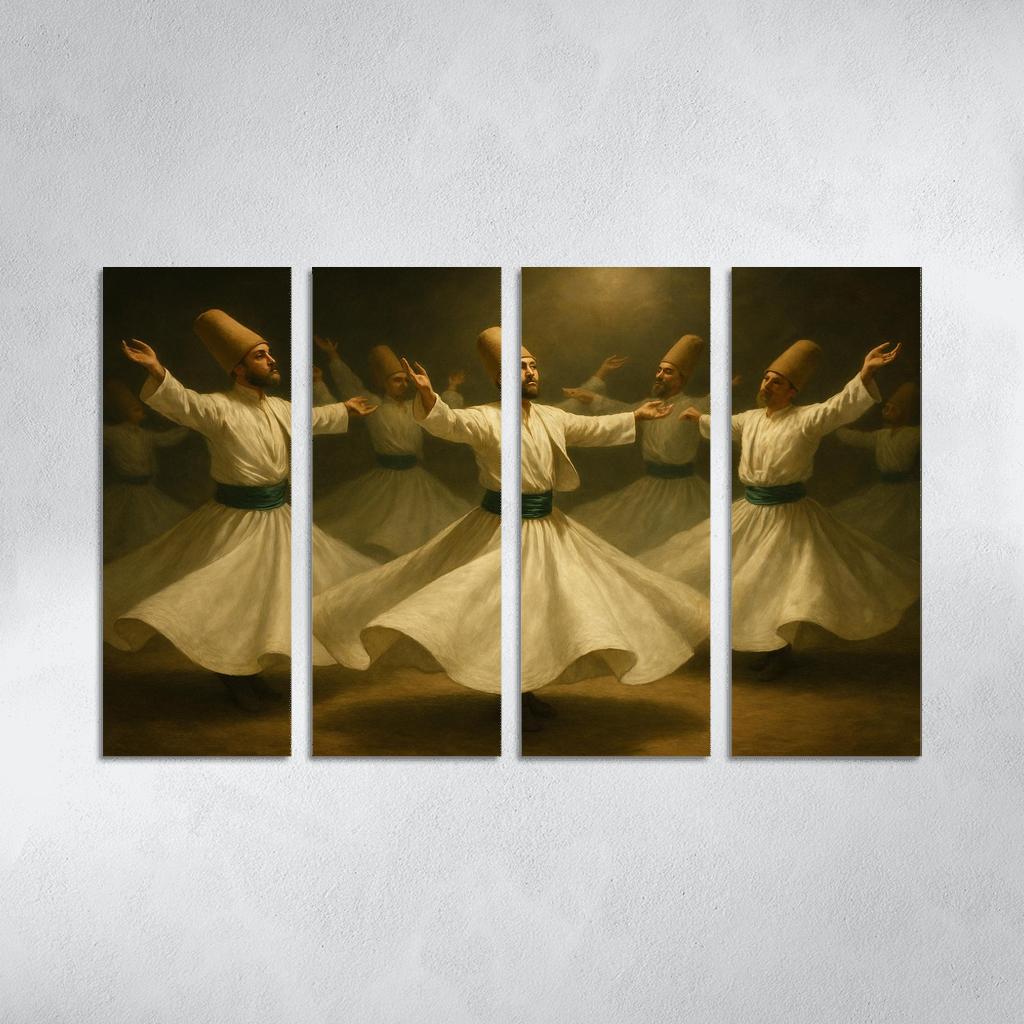 Whirling Echoes Of Sufi Devotion framed paintings