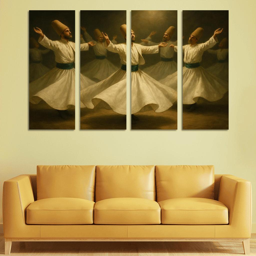 Whirling Echoes Of Sufi Devotion framed paintings