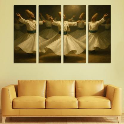 Whirling Echoes Of Sufi Devotion framed paintings