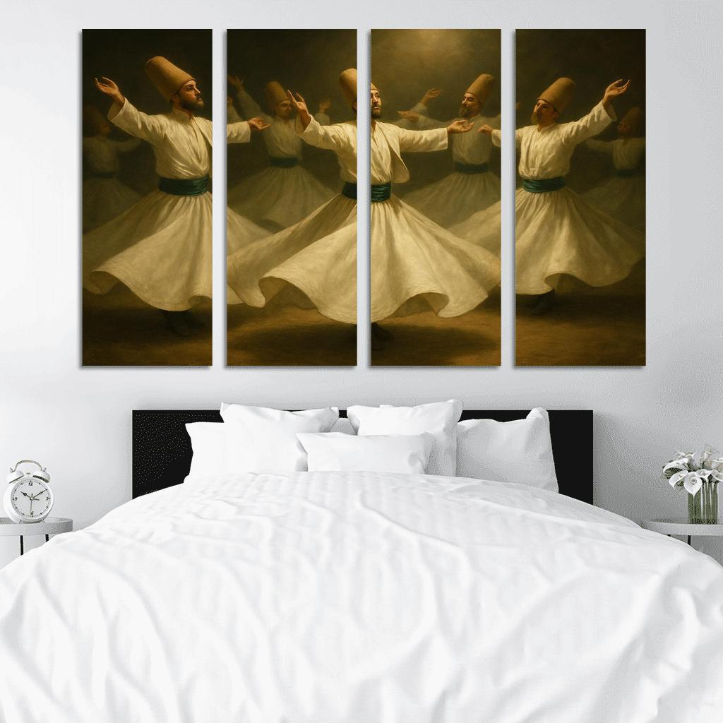 Whirling Echoes Of Sufi Devotion framed paintings