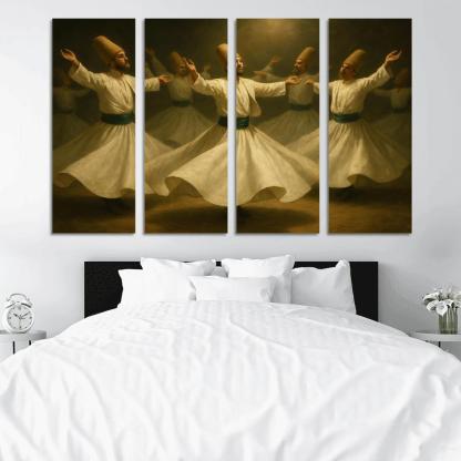 Whirling Echoes Of Sufi Devotion framed paintings
