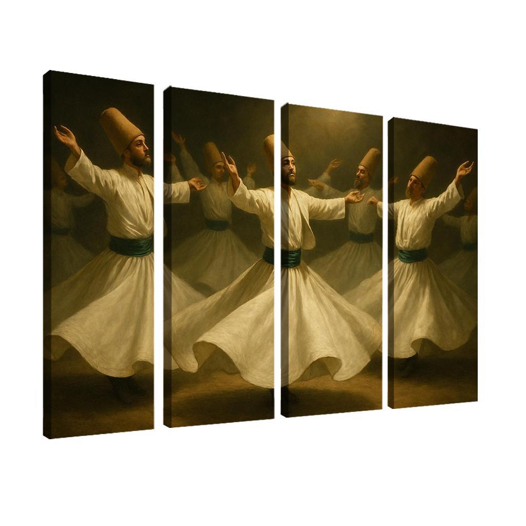 Whirling Echoes Of Sufi Devotion framed paintings