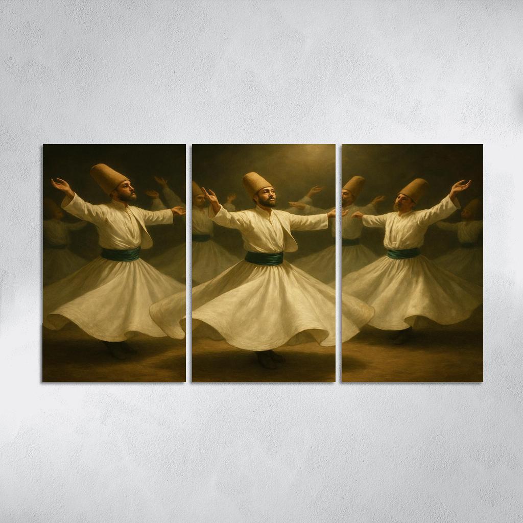 Whirling Echoes Of Sufi Devotion framed paintings