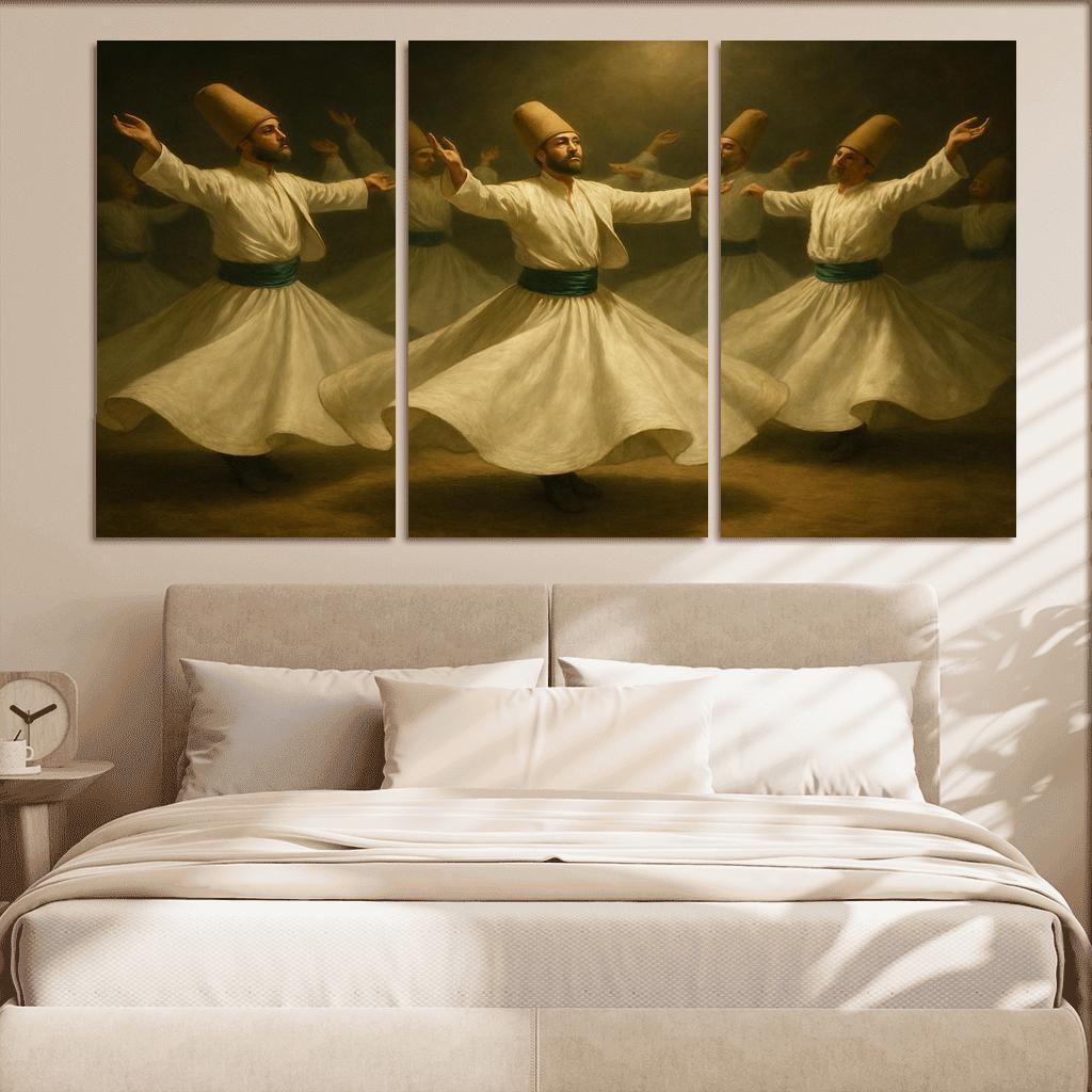 Whirling Echoes Of Sufi Devotion framed paintings