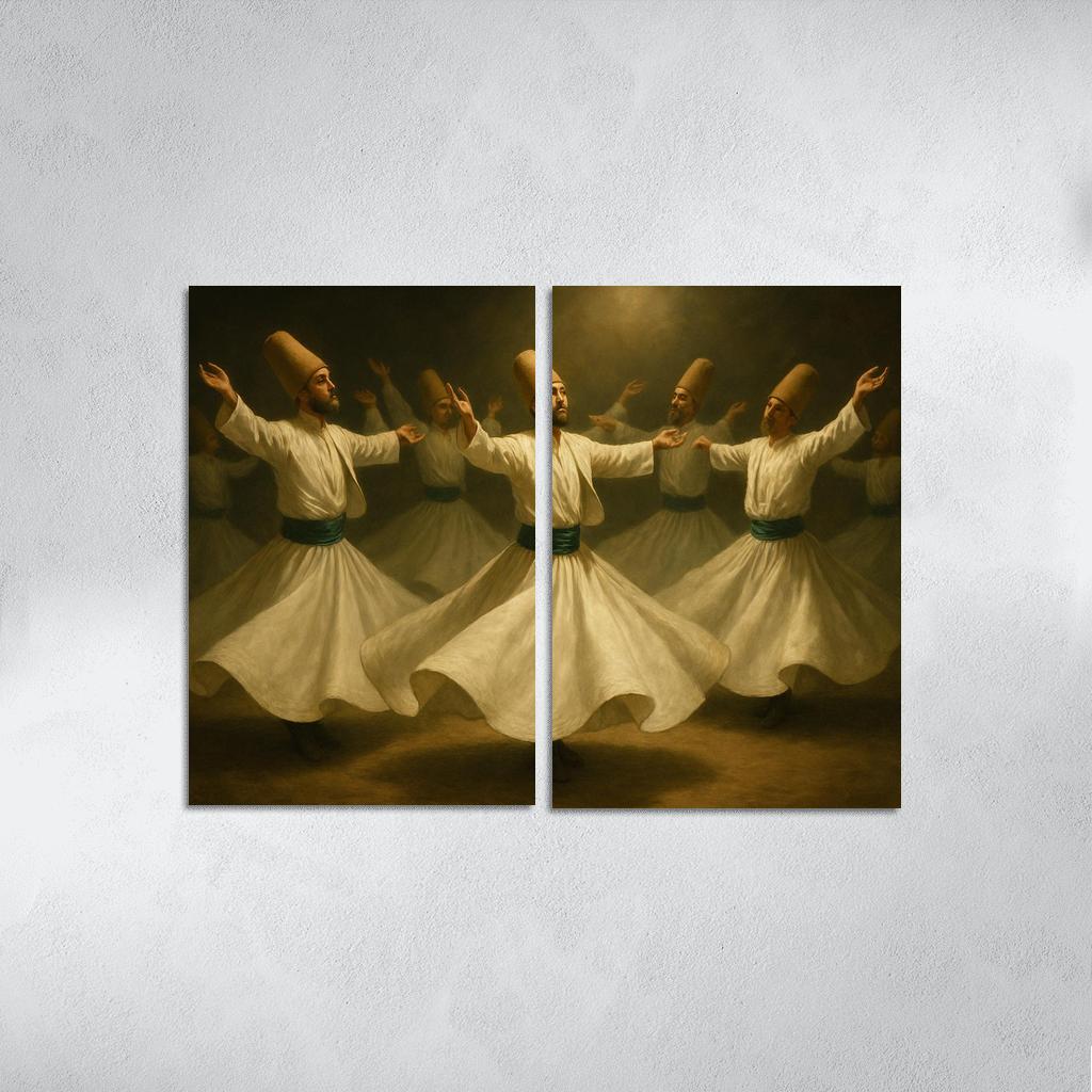 Whirling Echoes Of Sufi Devotion framed paintings