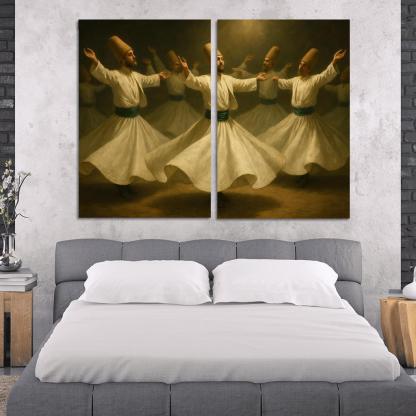 Whirling Echoes Of Sufi Devotion framed paintings