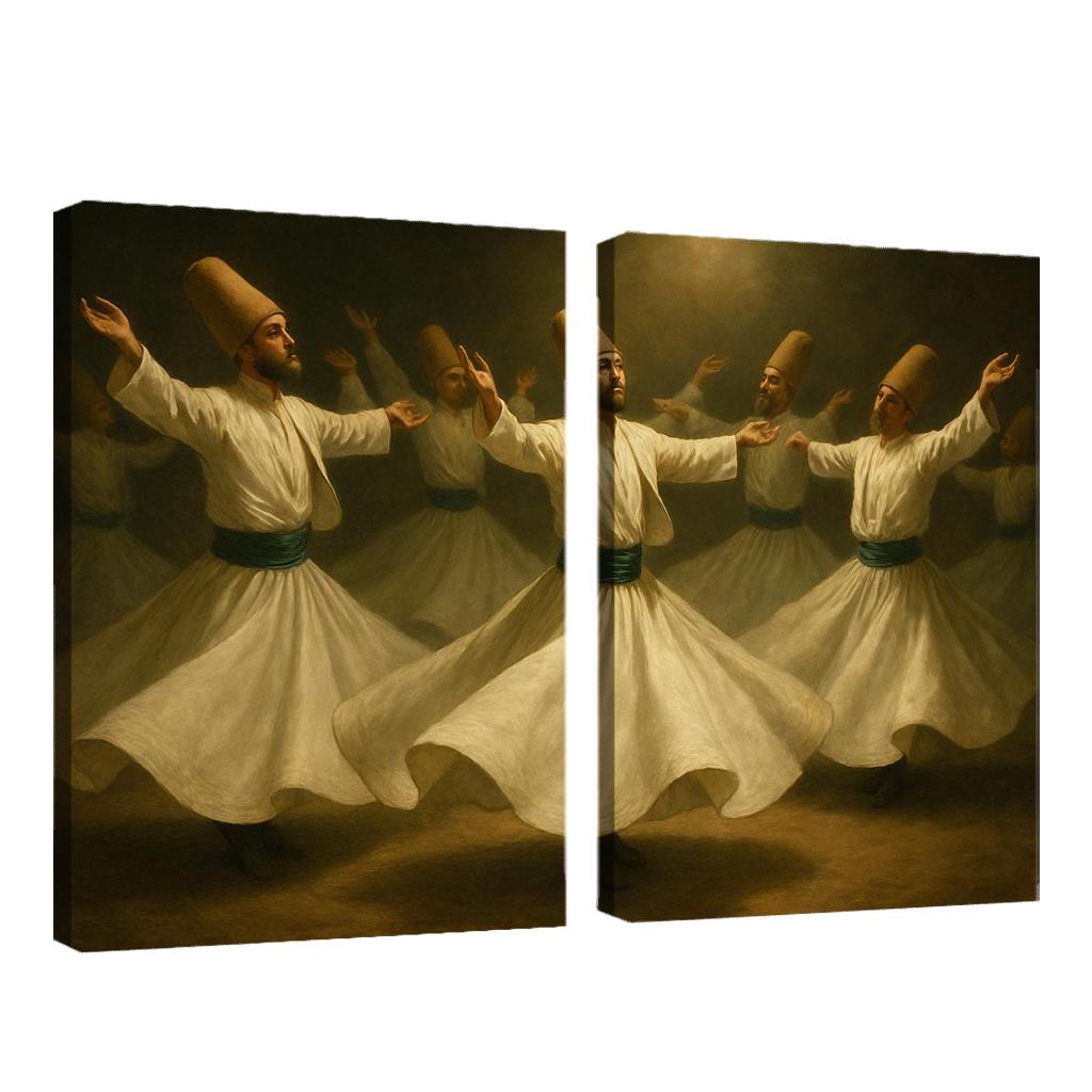 Whirling Echoes Of Sufi Devotion framed paintings