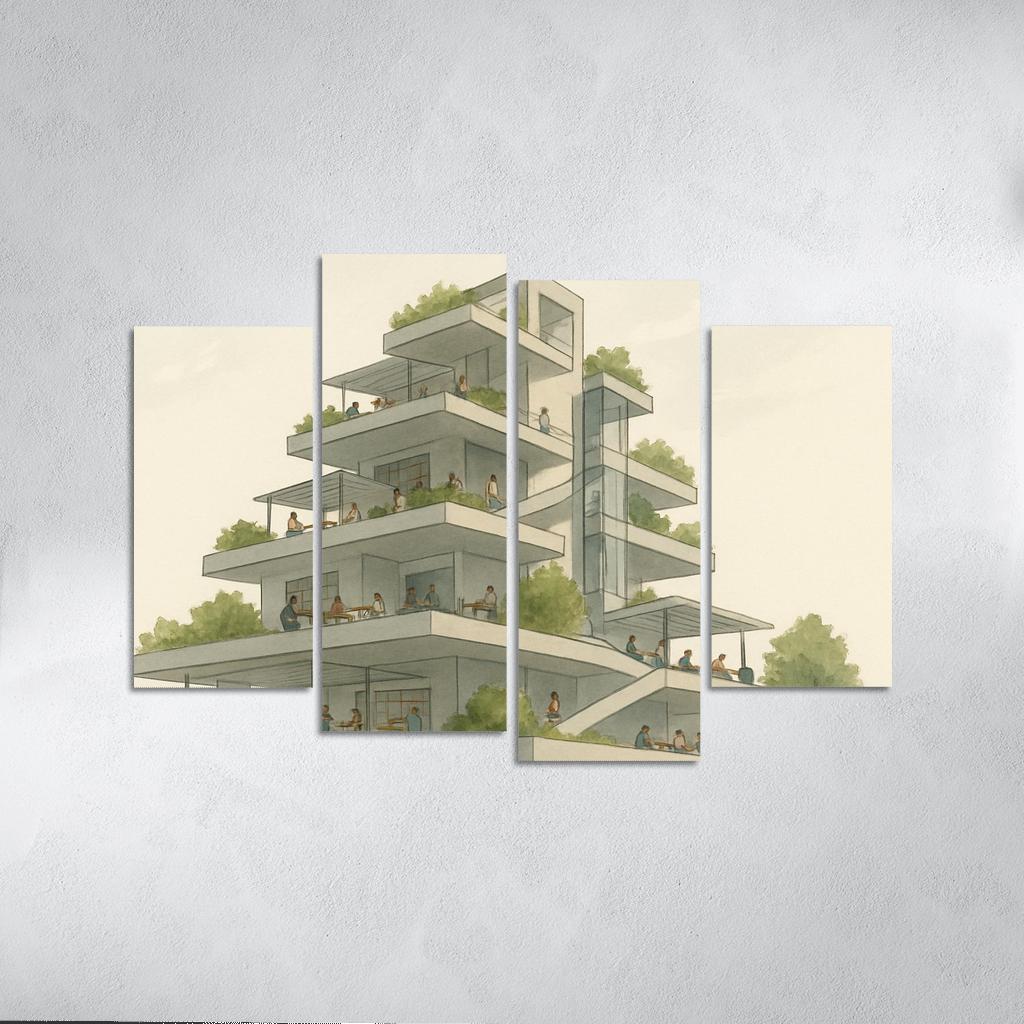 Vertical Commons Terraced Tower premium artwork frames
