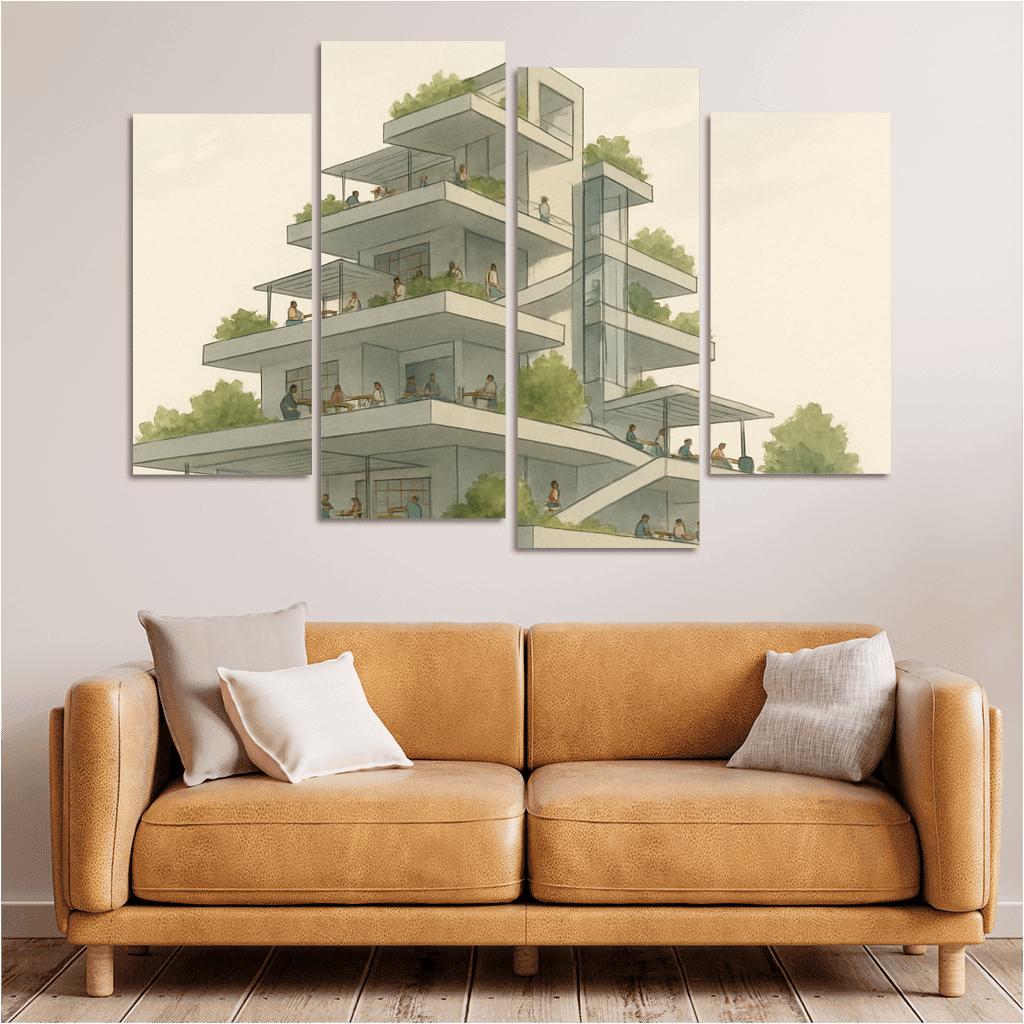 Vertical Commons Terraced Tower premium artwork frames