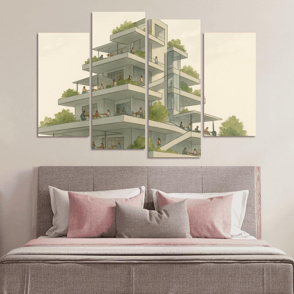 Vertical Commons Terraced Tower premium artwork frames