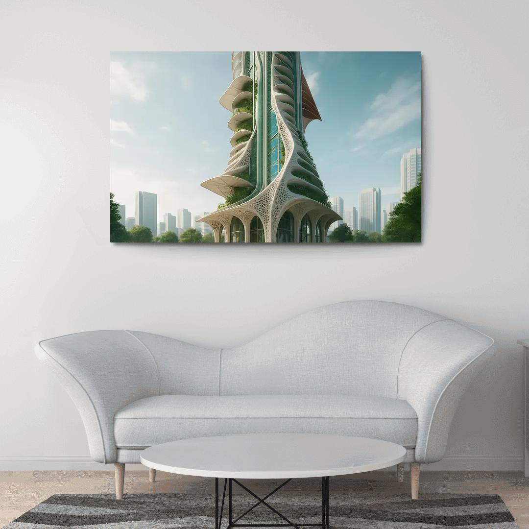 Breathing Facade Microclimate Tower abstract paintings frame