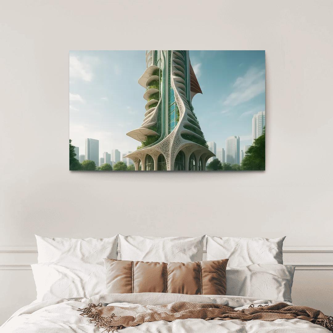 Breathing Facade Microclimate Tower abstract paintings frame