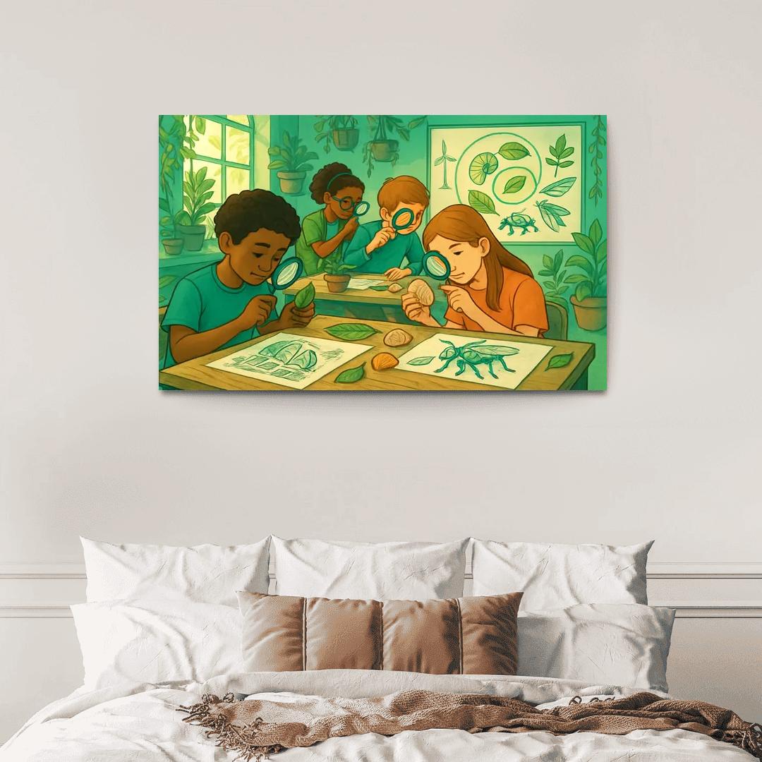 Biomimicry Lab Learning Innovation From Nature multi-panel paintings