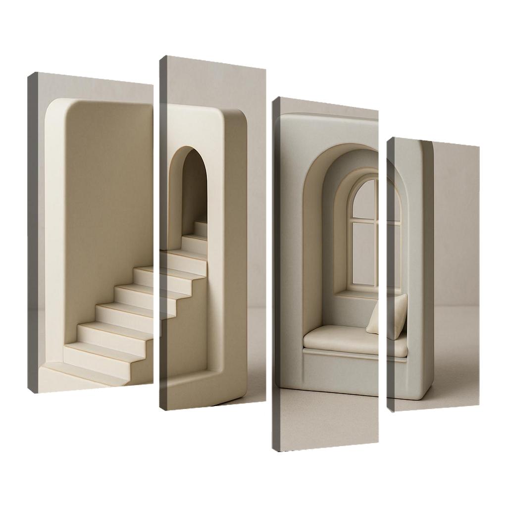 Sculpted Porcelain Storytelling Bookends premium artwork frames