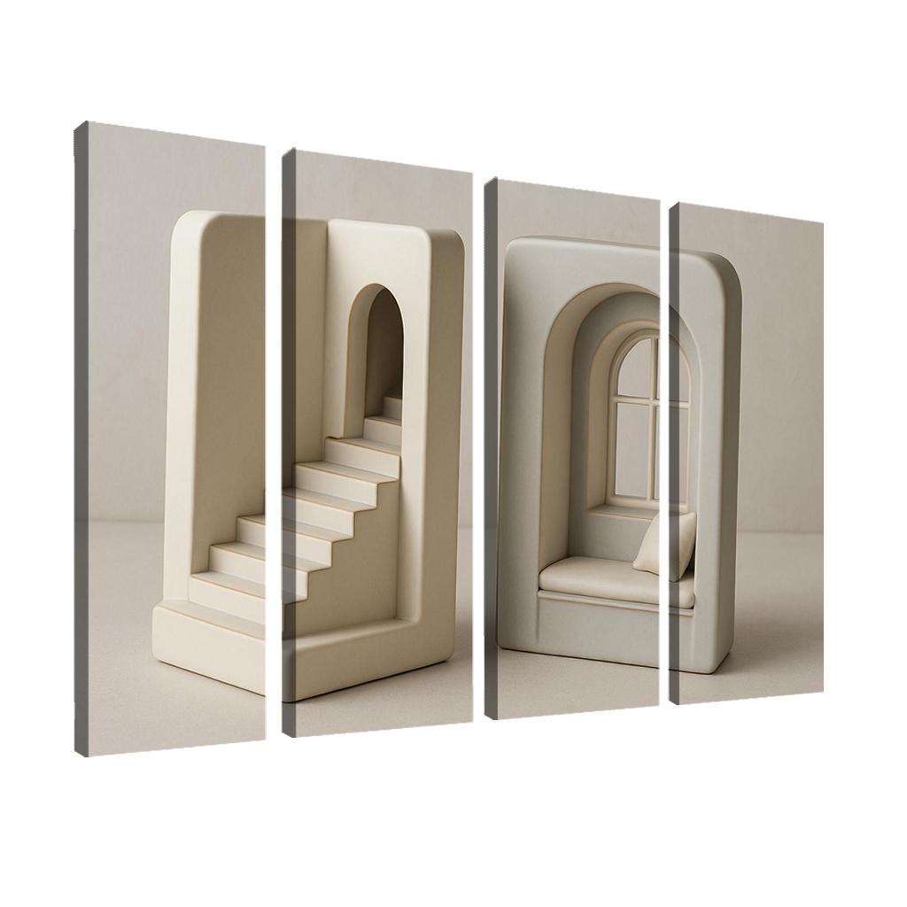 Sculpted Porcelain Storytelling Bookends premium artwork frames