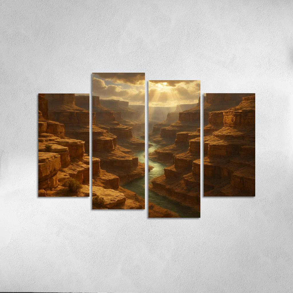 Amber Sunbreak Over Terraced Canyon decor