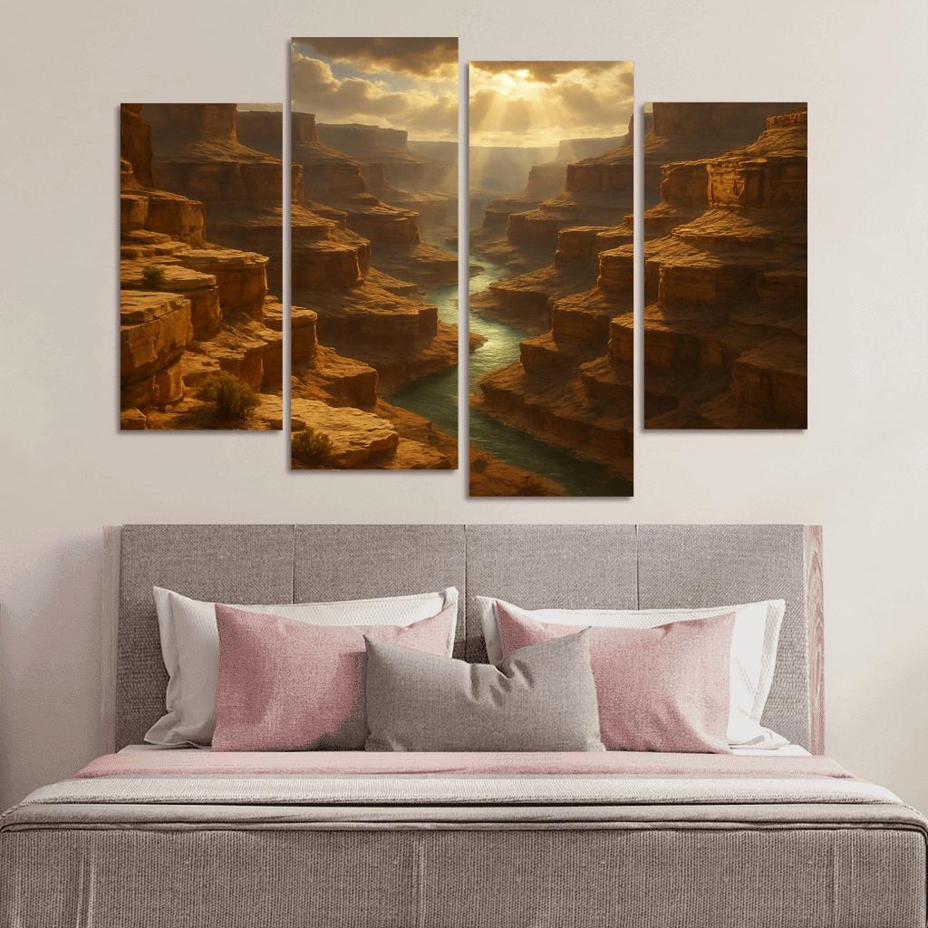 Amber Sunbreak Over Terraced Canyon decor