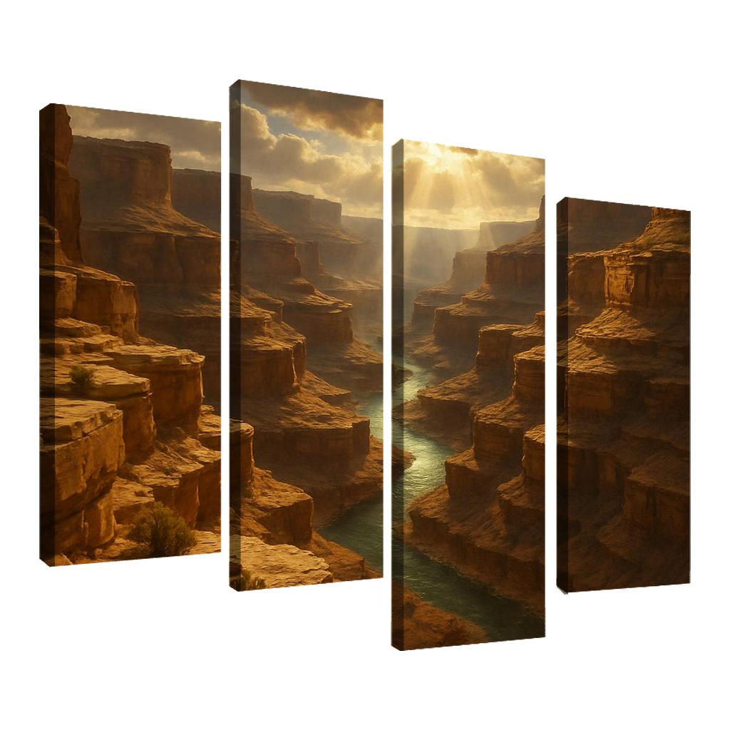 Amber Sunbreak Over Terraced Canyon decor