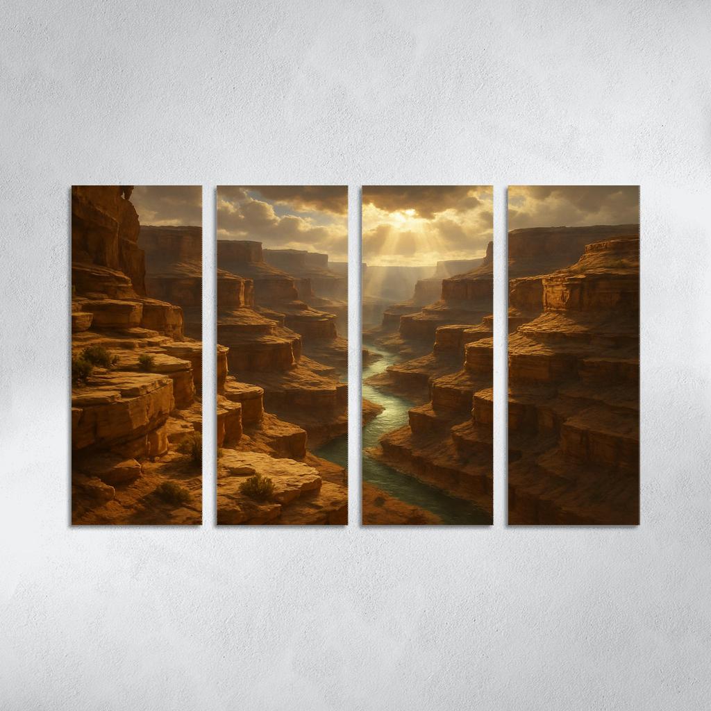 Amber Sunbreak Over Terraced Canyon decor