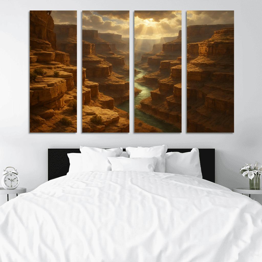 Amber Sunbreak Over Terraced Canyon decor