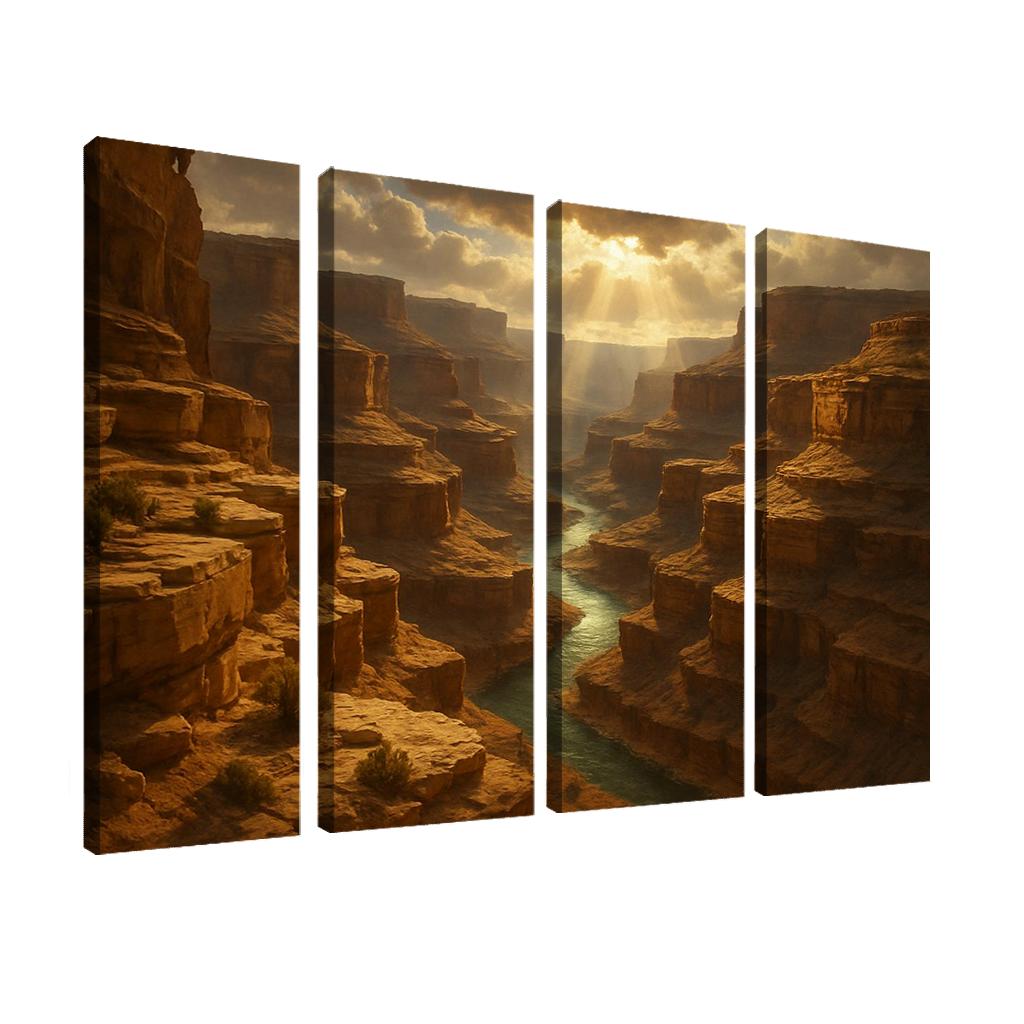 Amber Sunbreak Over Terraced Canyon decor