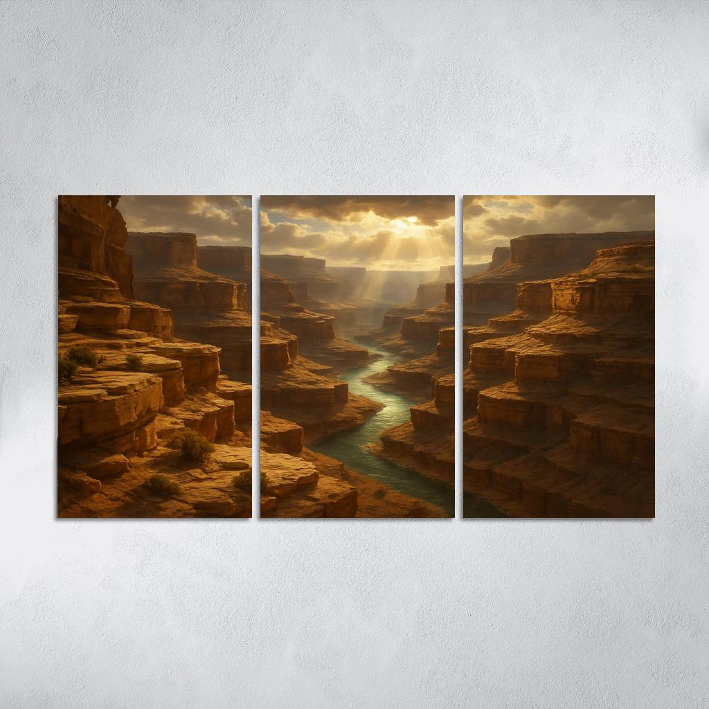 Amber Sunbreak Over Terraced Canyon decor