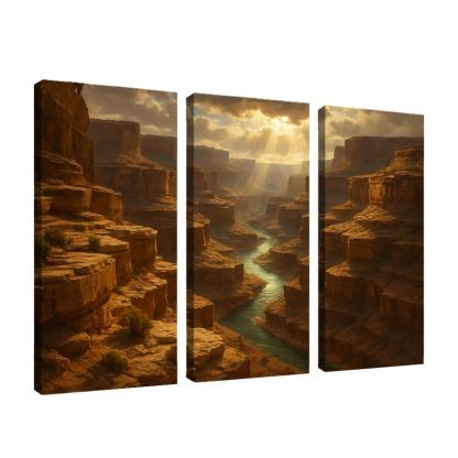 Amber Sunbreak Over Terraced Canyon decor