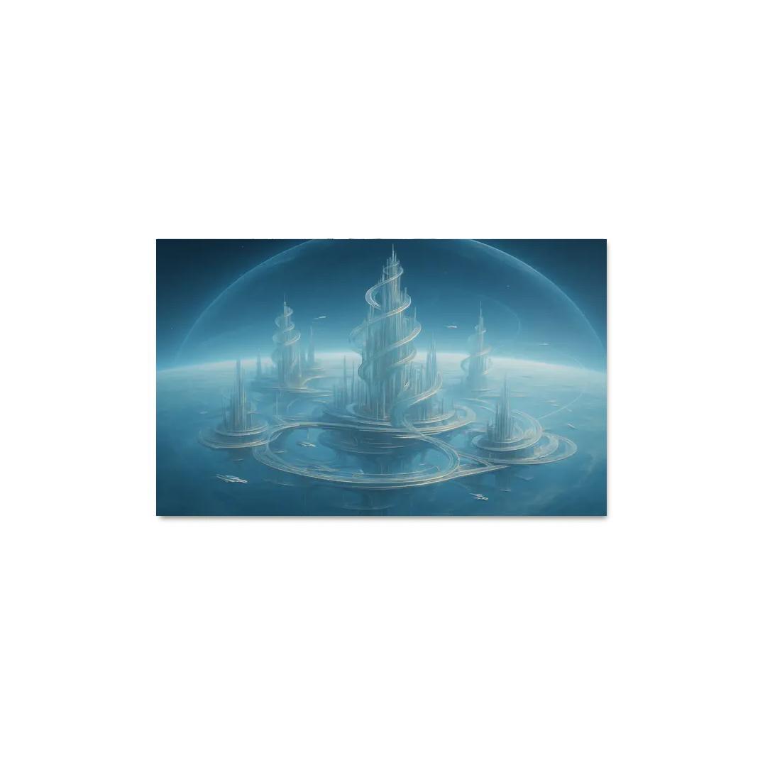 The Helix City Of Glass Horizons modern paintings frame