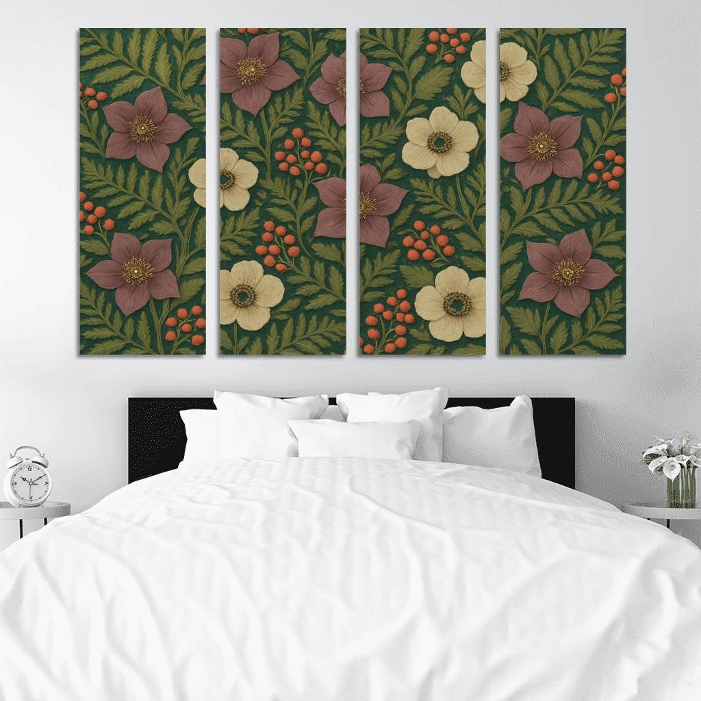 Botanical Tapestry Of Whispering Ferns abstract paintings frame