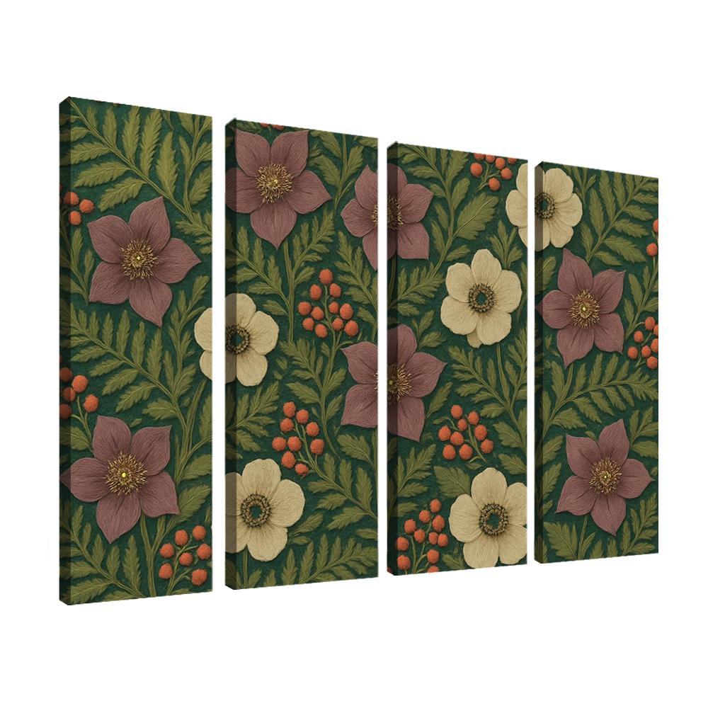 Botanical Tapestry Of Whispering Ferns abstract paintings frame