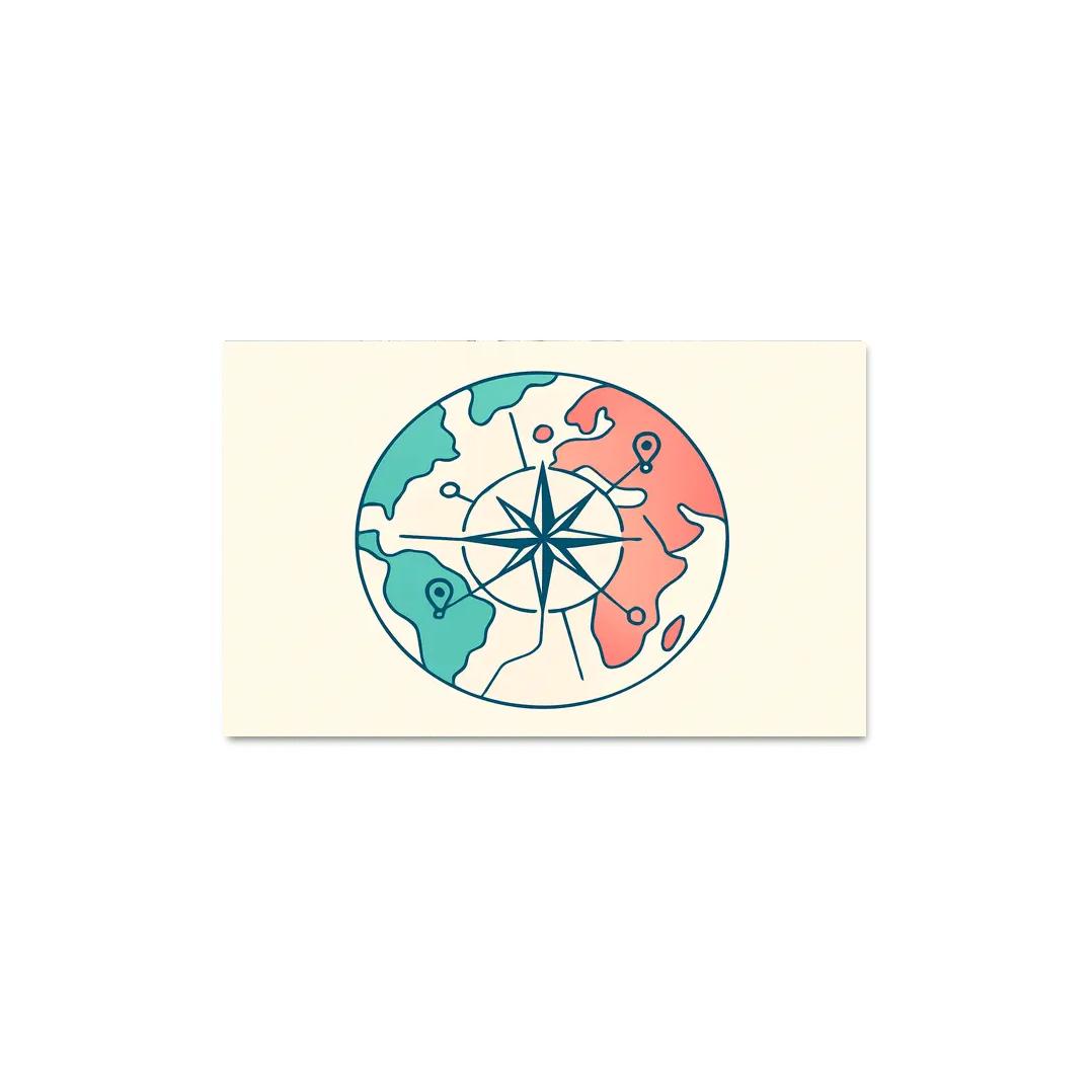 Chromatic Compass World abstract paintings frame