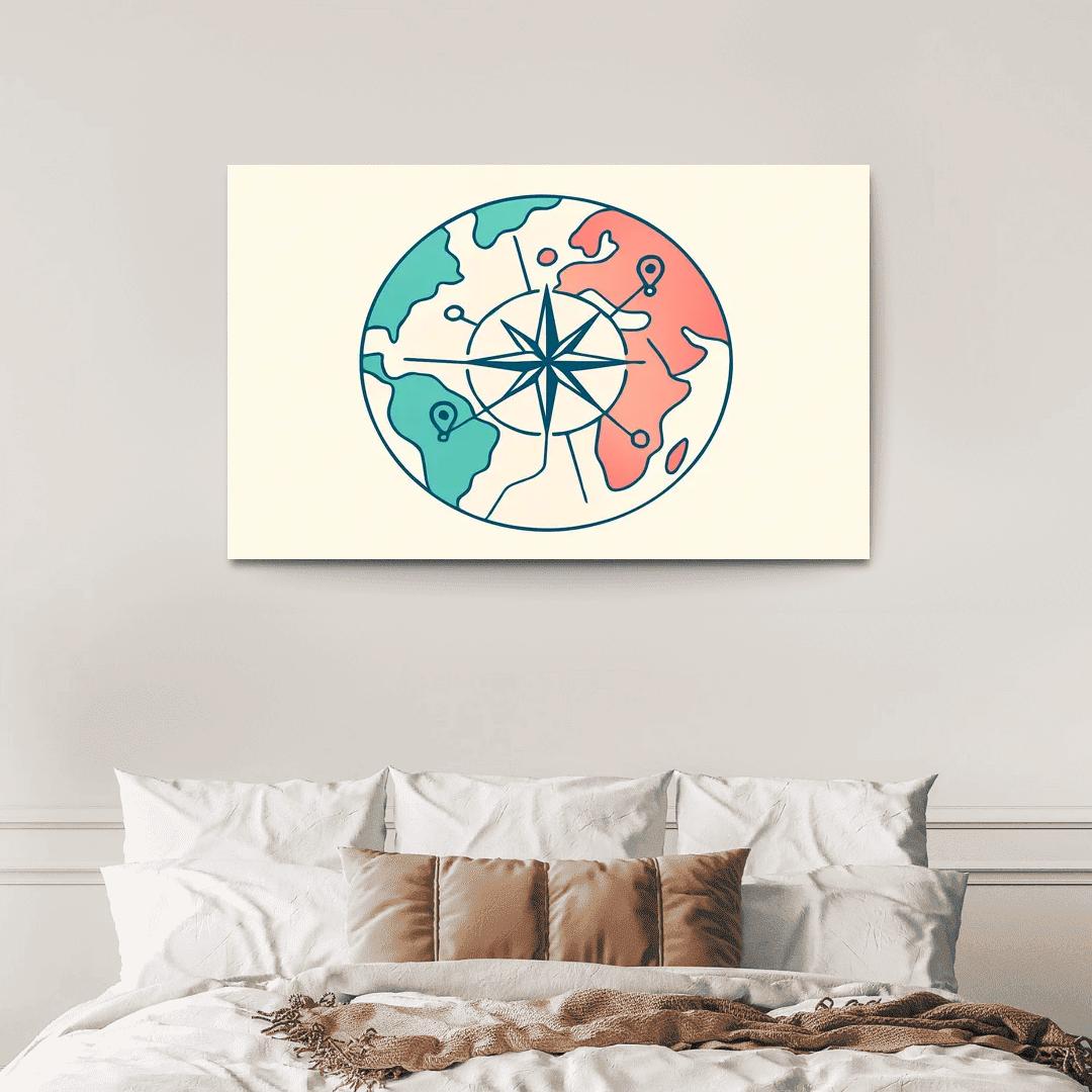 Chromatic Compass World abstract paintings frame