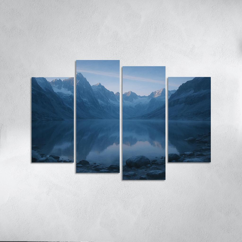Opaline Dawn At Mirror Glacier Basin modern paintings frame