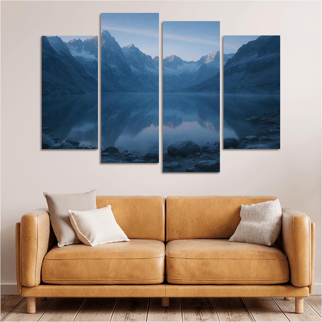 Opaline Dawn At Mirror Glacier Basin modern paintings frame
