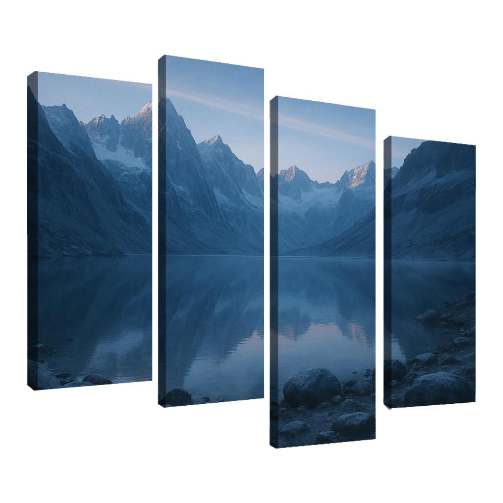 Opaline Dawn At Mirror Glacier Basin modern paintings frame