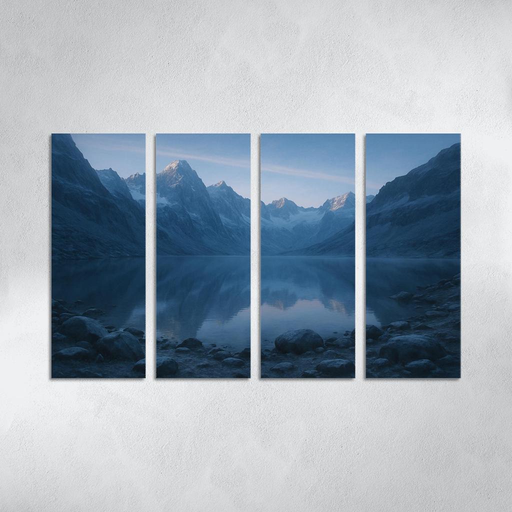 Opaline Dawn At Mirror Glacier Basin modern paintings frame