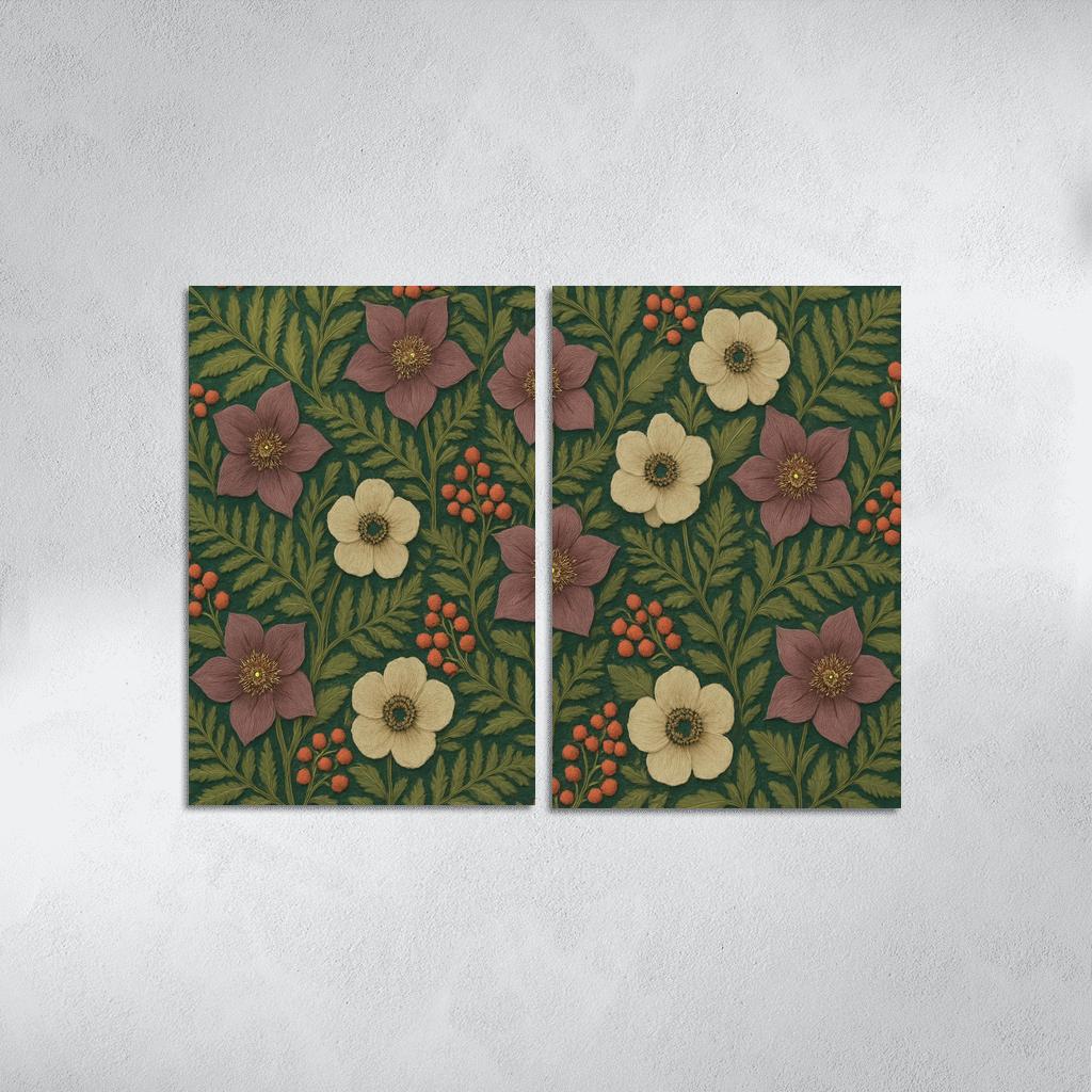 Botanical Tapestry Of Whispering Ferns abstract paintings frame