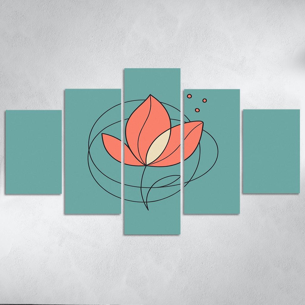 Silent Bloom Vector custom paintings frame