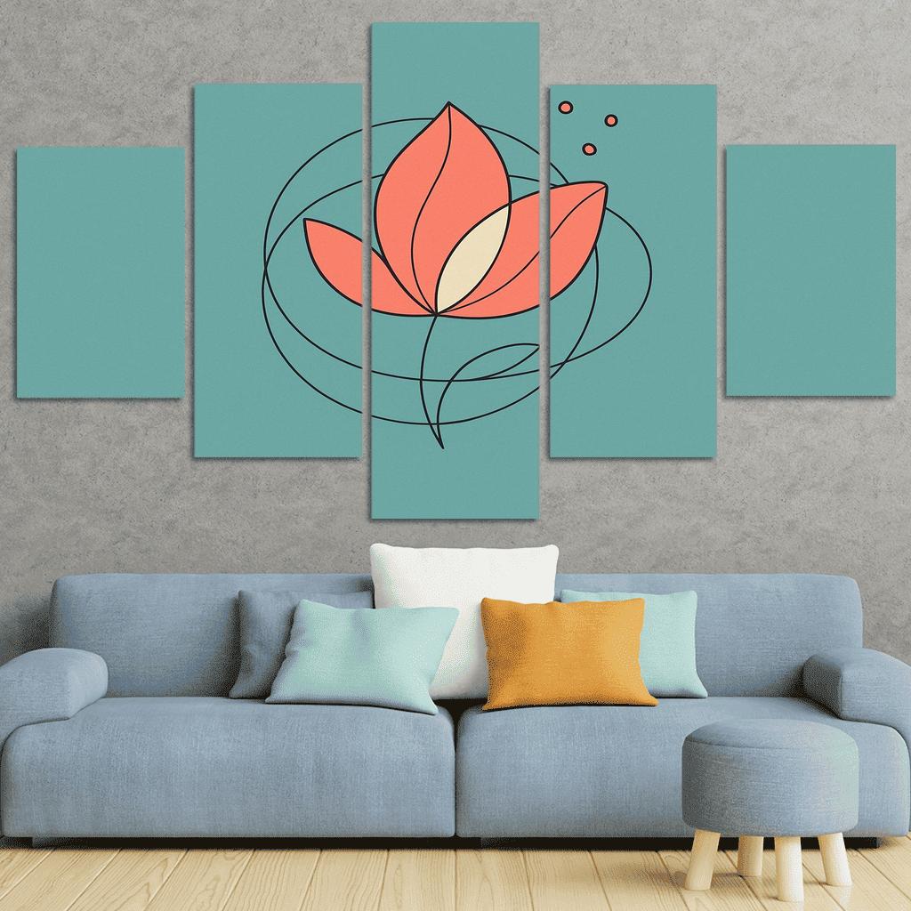 Silent Bloom Vector custom paintings frame