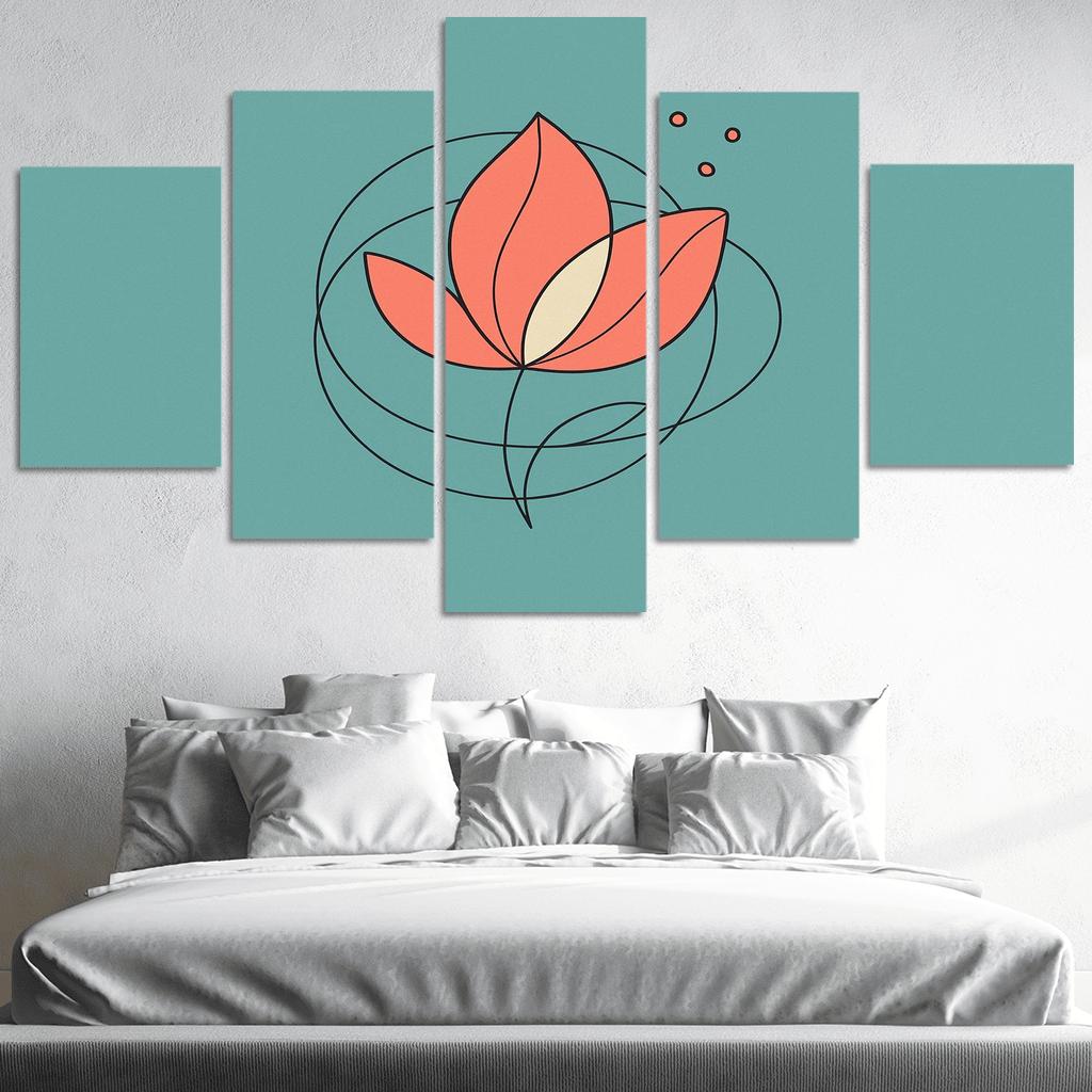 Silent Bloom Vector custom paintings frame