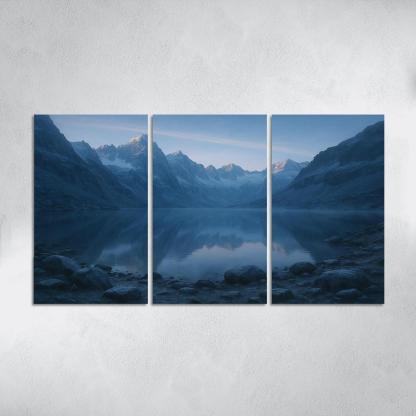 Opaline Dawn At Mirror Glacier Basin modern paintings frame