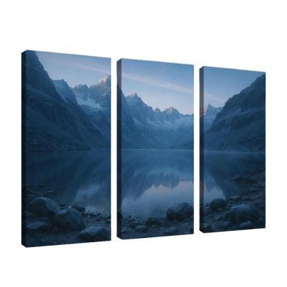 Opaline Dawn At Mirror Glacier Basin modern paintings frame