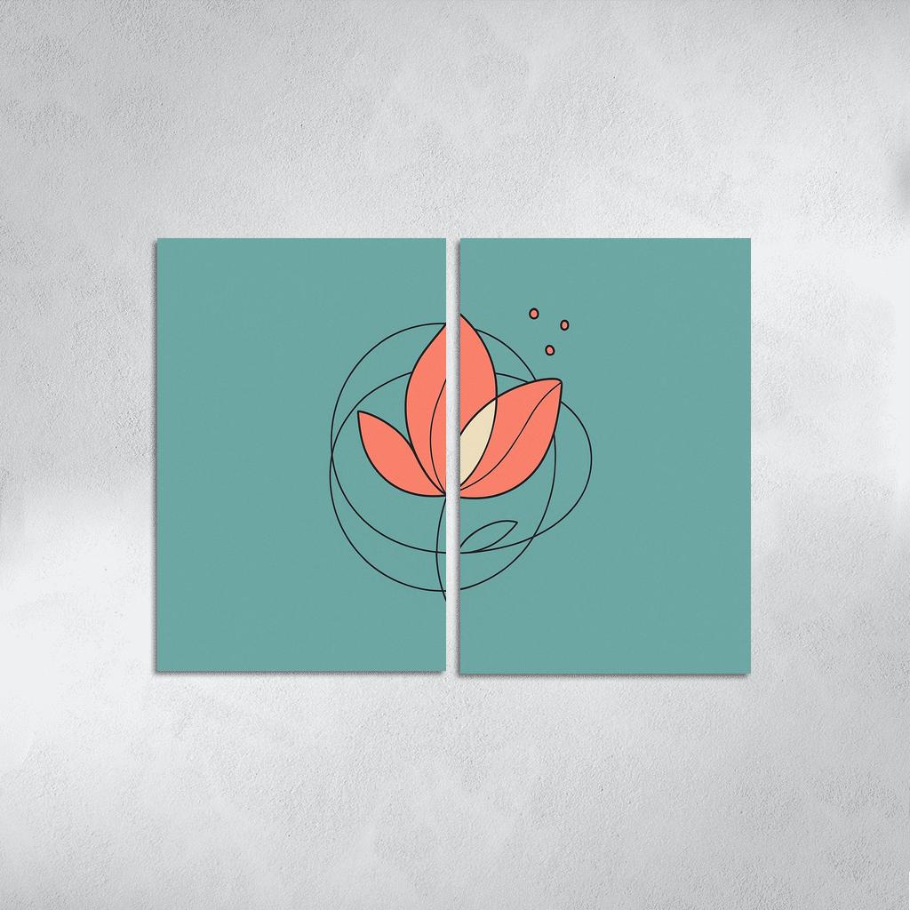 Silent Bloom Vector custom paintings frame