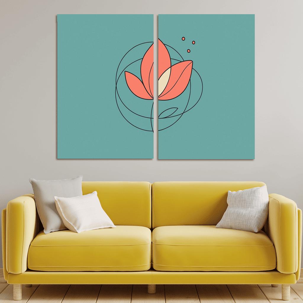 Silent Bloom Vector custom paintings frame