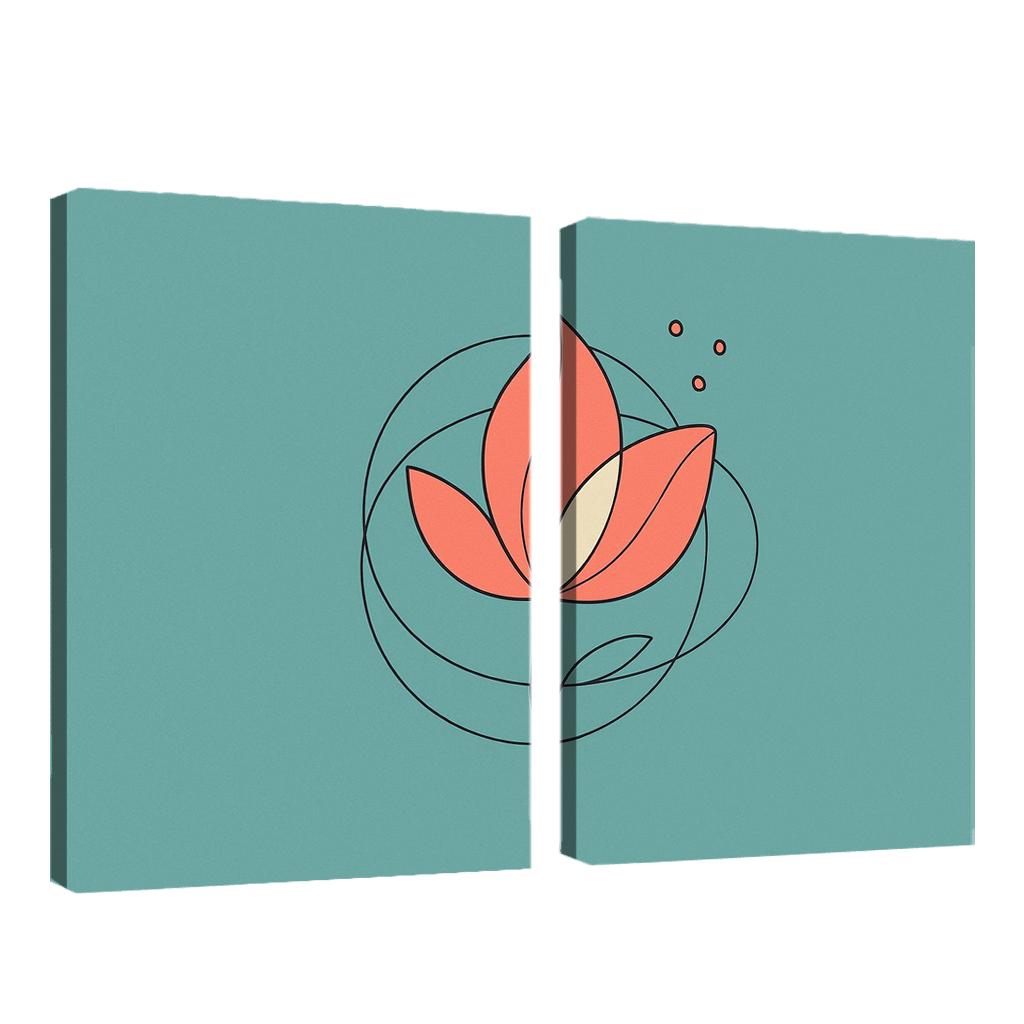 Silent Bloom Vector custom paintings frame