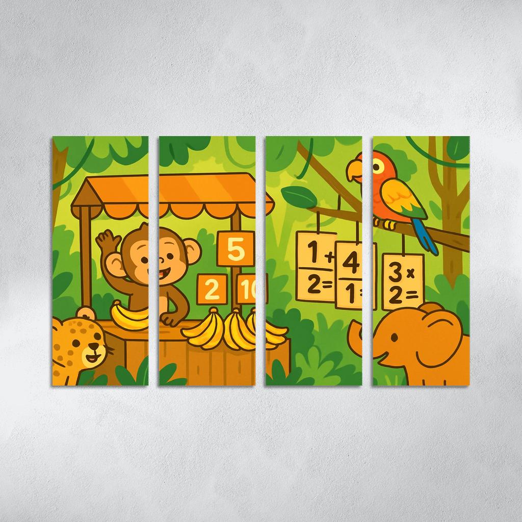 Rainforest Math Monkey Market art trends