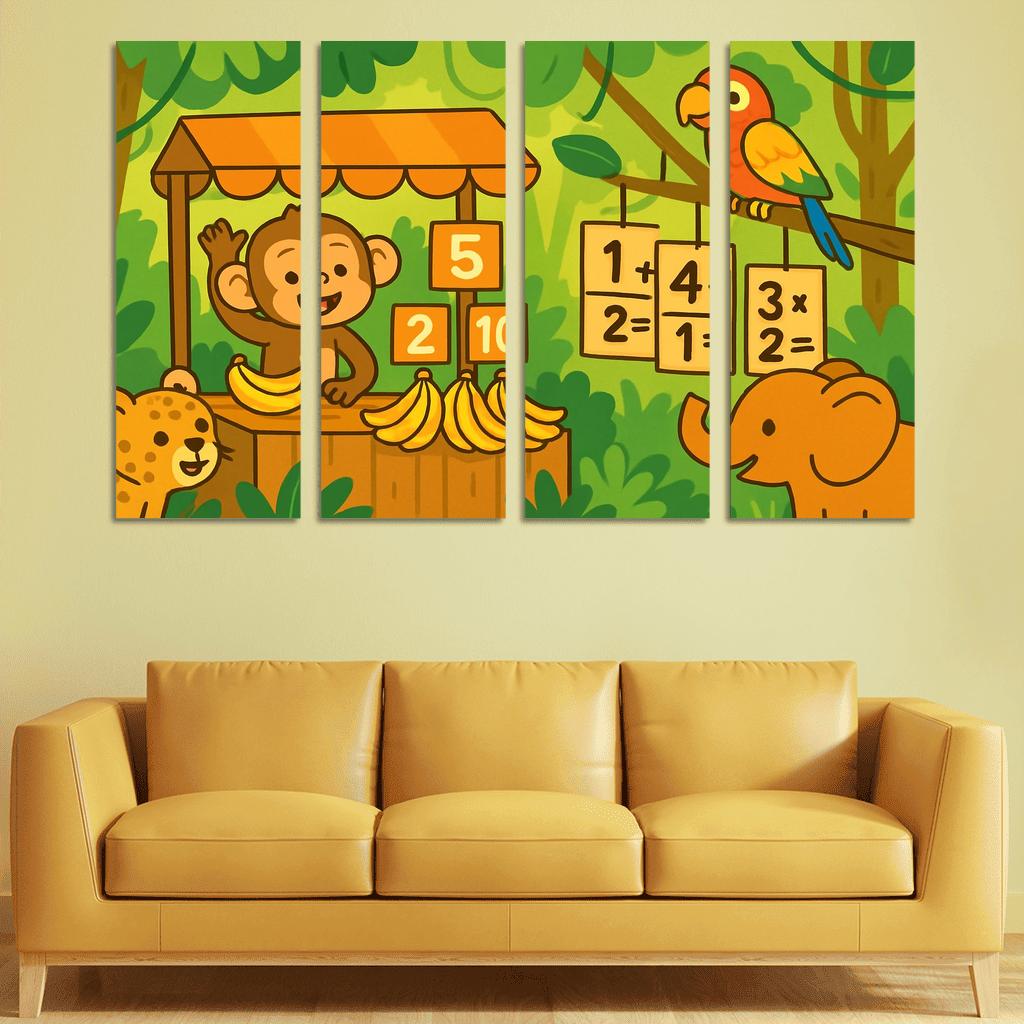 Rainforest Math Monkey Market art trends