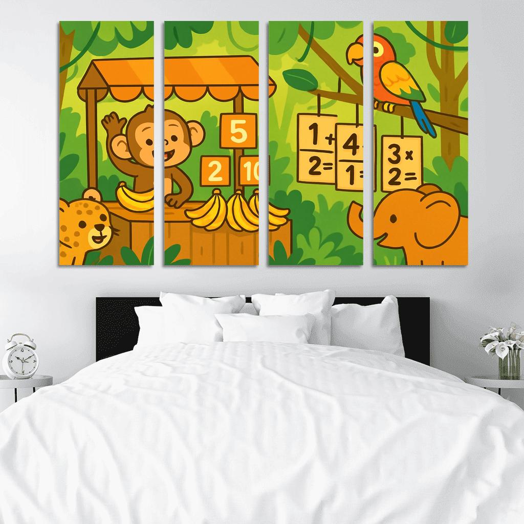 Rainforest Math Monkey Market art trends