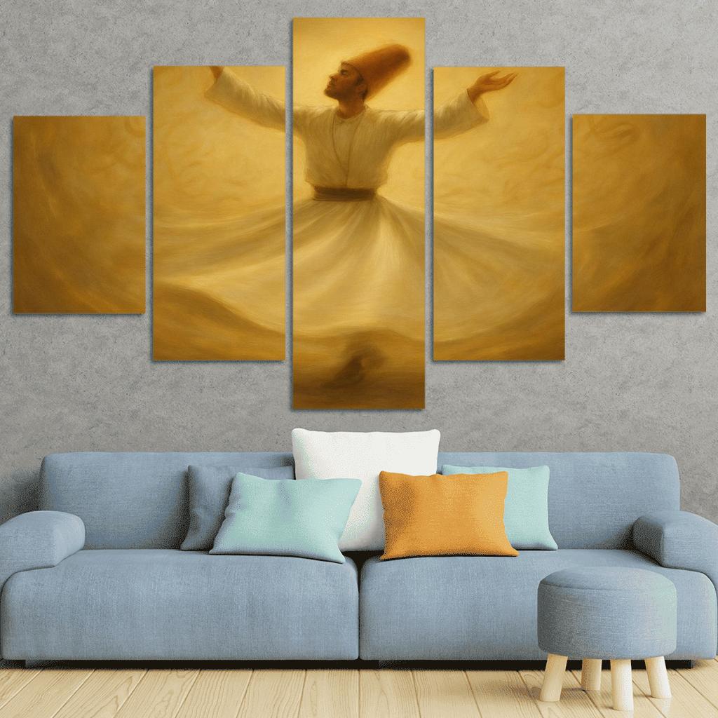 Sufi Spiral Dance abstract paintings frame